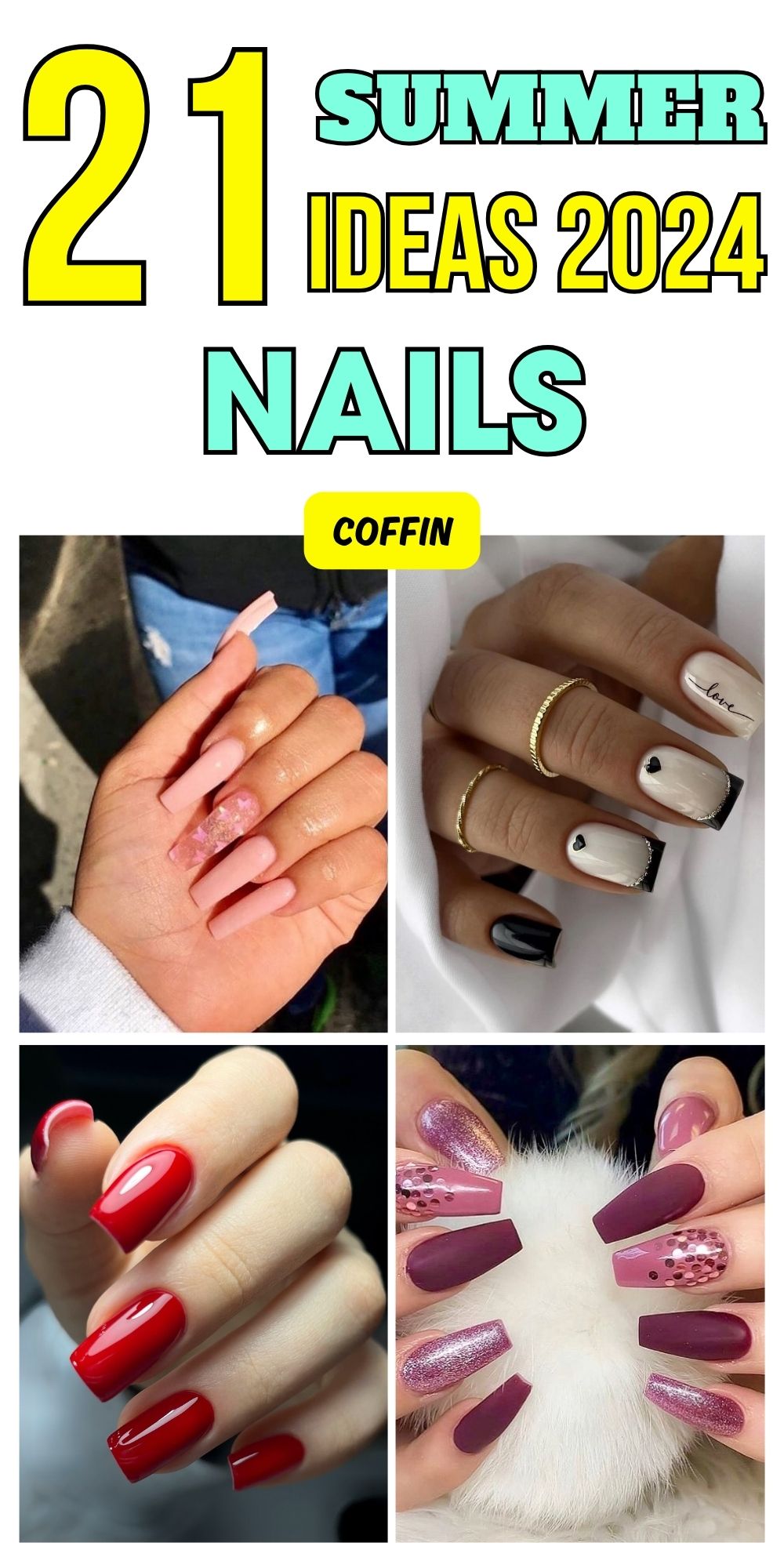 Top 2024 Coffin Nails Chic Summer Trends Bold DIY Ideas